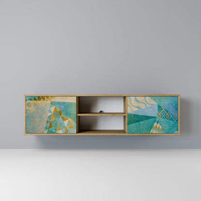 SPECTRUM SPLENDOR 2-Door TV Stand in Oak Effect