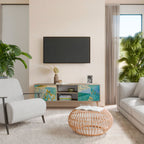 SPECTRUM SPLENDOR 2-Door TV Stand in Oak Effect