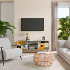 ABSTRACT FACES 2-dörrars TV-bänk i ekeffekt