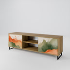 WATERCOLOUR PEAKS 2-Door TV Stand in Oak Effect