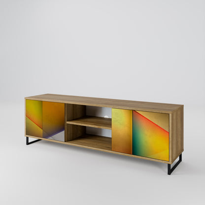 PIERCING SHARPNESS 2-Door TV Stand in Oak Effect