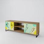 BODY LANGUAGE 2-Door TV Stand in Oak Effect