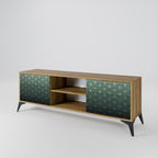 ORNAMENTAL GLIMMER 2-Door TV Stand in Oak Effect