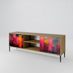 COLORFUL SOUNDS 2-Door TV Stand in Oak Effect