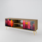 COLORFUL SOUNDS 2-Door TV Stand in Oak Effect