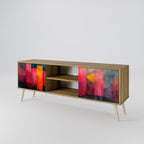 COLORFUL SOUNDS 2-Door TV Stand in Oak Effect