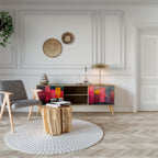 COLORFUL SOUNDS 2-Door TV Stand in Oak Effect