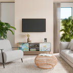 ABSTRACT THOUGHTS 2-Door TV Stand in Oak Effect