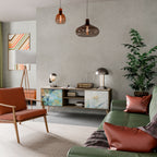 ABSTRACT THOUGHTS 2-Door TV Stand in Oak Effect