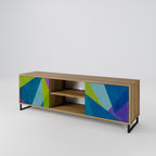 COLD SHOWCASE 2-Door TV Stand in Oak Effect