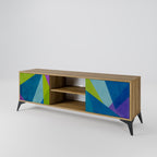 COLD SHOWCASE 2-Door TV Stand in Oak Effect