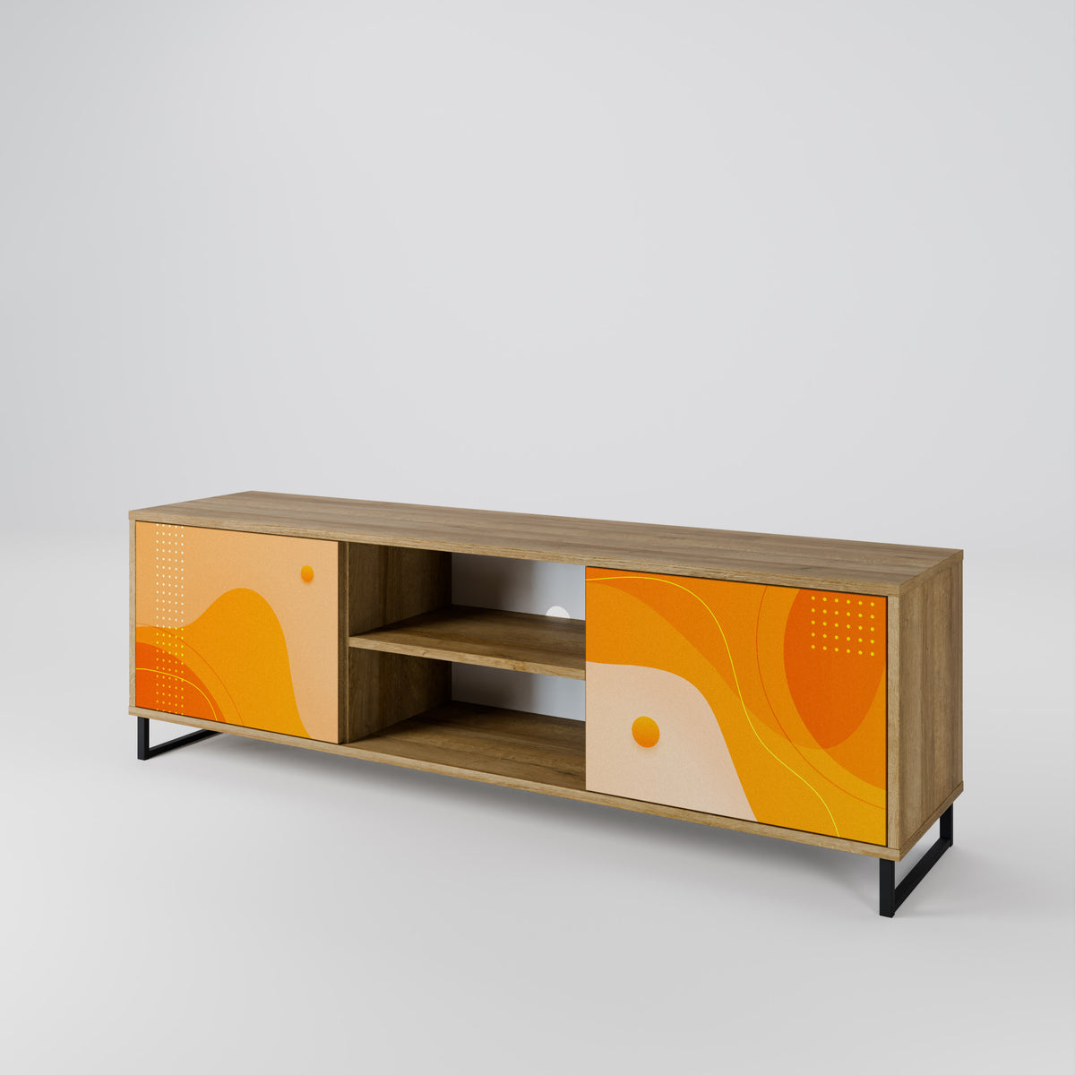 ORANGE ARRANGEMENT TV-bänk med två dörrar