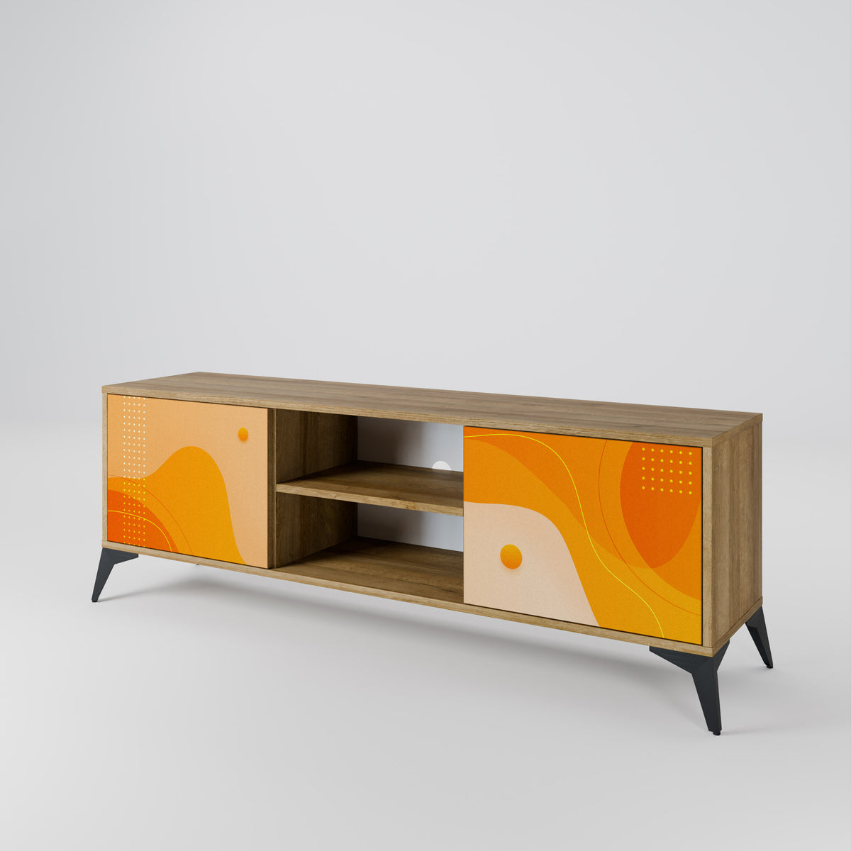 ORANGE ARRANGEMENT TV-bänk med två dörrar