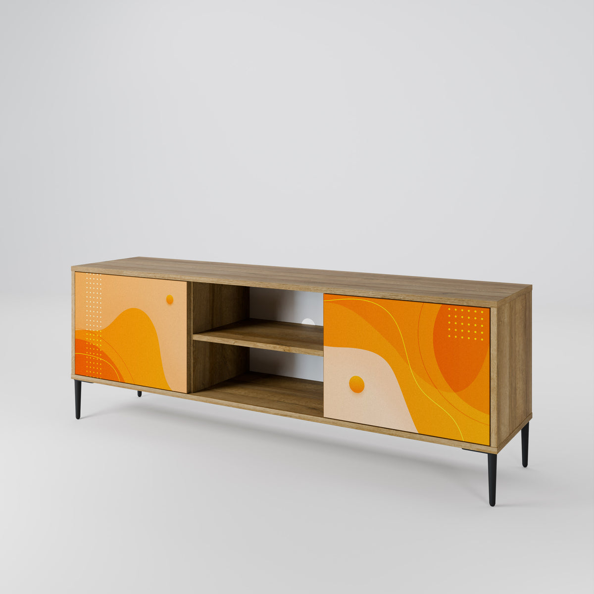 ORANGE ARRANGEMENT TV-bänk med två dörrar