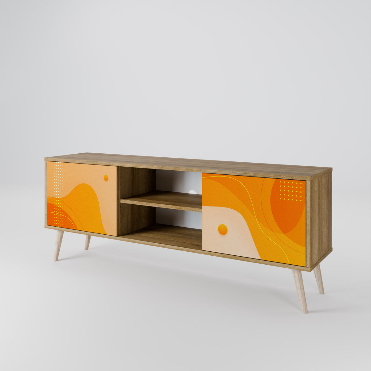 ORANGE ARRANGEMENT TV-bänk med två dörrar