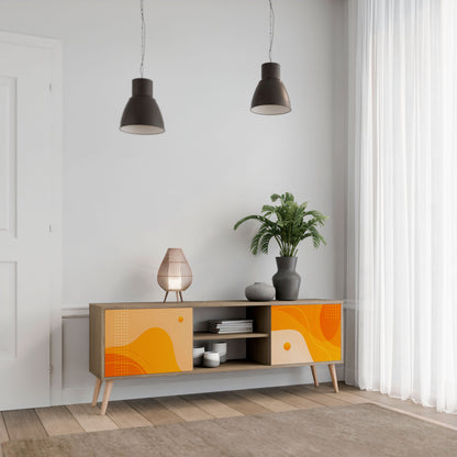 ORANGE ARrangemang 2-dörrars TV-bänk i ekeffekt