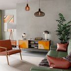 ORANGE ARRANGEMENT 2-Door TV Stand in Oak Effect