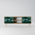 POLYGONAL FLOATING 2-Door TV Stand in Oak Effect