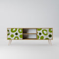 GREEN RHAPSODY 2-Door TV Stand in Oak Effect