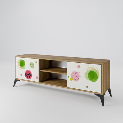 COLORFUL COSMOS 2-Door TV Stand in Oak Effect
