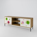 COLORFUL COSMOS 2-Door TV Stand in Oak Effect
