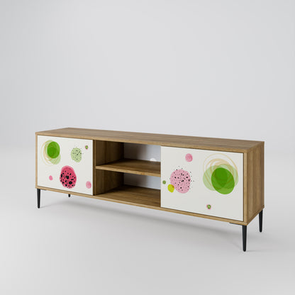COLORFUL COSMOS 2-Door TV Stand in Oak Effect