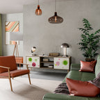 COLORFUL COSMOS 2-Door TV Stand in Oak Effect