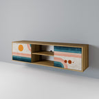 TWO HALVES 2-Door TV Stand in Oak Effect