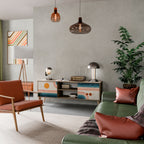 TWO HALVES 2-Door TV Stand in Oak Effect