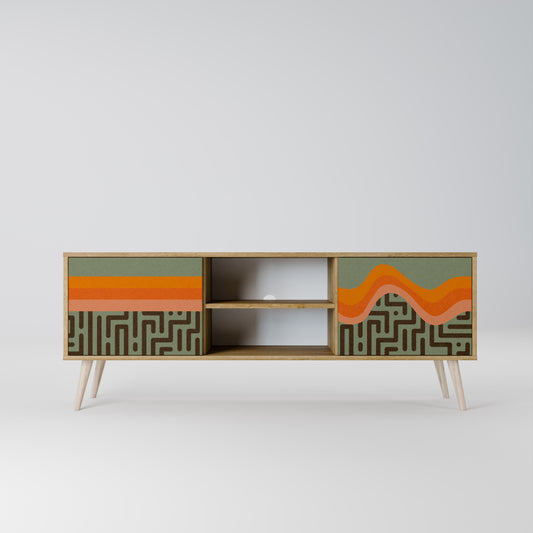 SIMPLE SOLUTIONS 2-Door TV Stand in Oak Effect