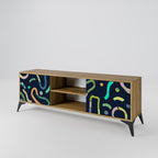 CONTRAST DANCE 2-Door TV Stand in Oak Effect