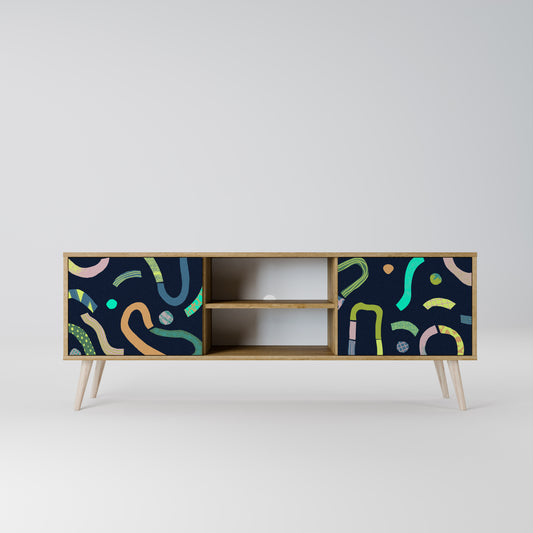 CONTRAST DANCE 2-Door TV Stand in Oak Effect