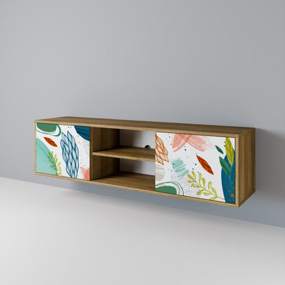 BOTANICAL HURRICANE 2-Door TV Stand in Oak Effect