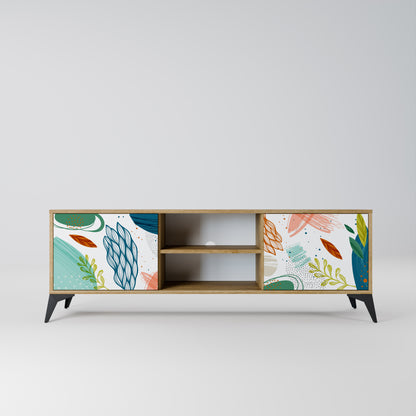 BOTANICAL HURRICANE 2-Door TV Stand in Oak Effect