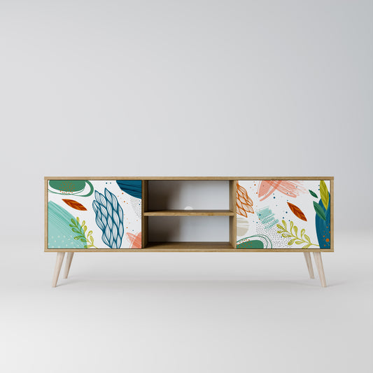 BOTANICAL HURRICANE 2-Door TV Stand in Oak Effect
