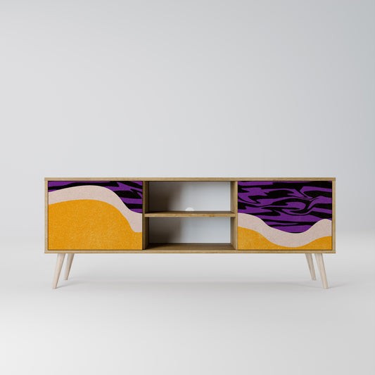 INDEPENDENT BORDER 2-Door TV Stand in Oak Effect