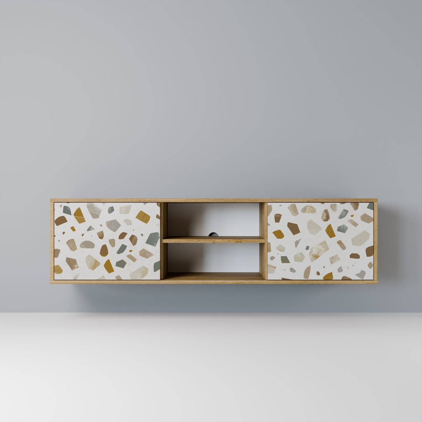 PIECES OF TOMORROW 2-Door TV Stand in Oak Effect