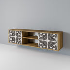 MONOCHROME NEXUS 2-Door TV Stand in Oak Effect