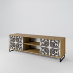 MONOCHROME NEXUS 2-Door TV Stand in Oak Effect