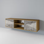 GRAIN LINES 2-Door TV Stand in Oak Effect