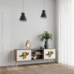 FUTURE SIGN 2-Door TV Stand in Oak Effect