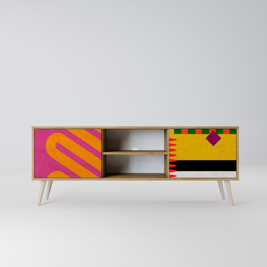 VIVID ART 2-dörrars TV-bänk i ekeffekt