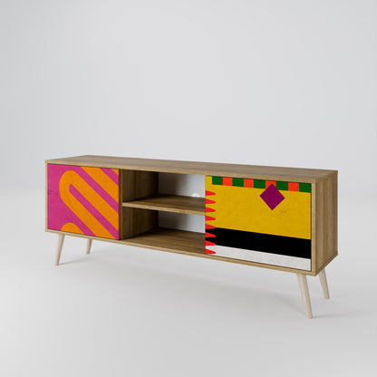 VIVID ART 2-dörrars TV-bänk i ekeffekt
