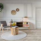 INTERSTELLAR VIBES 2-Door TV Stand in Oak Effect