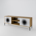 BLACK HOLE 2-Door TV Stand in Oak Effect