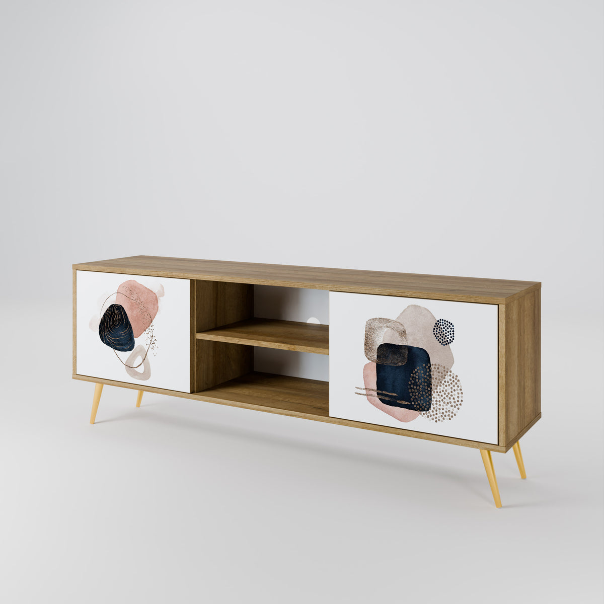 COLORFUL SHAPES TV-bänk med två dörrar