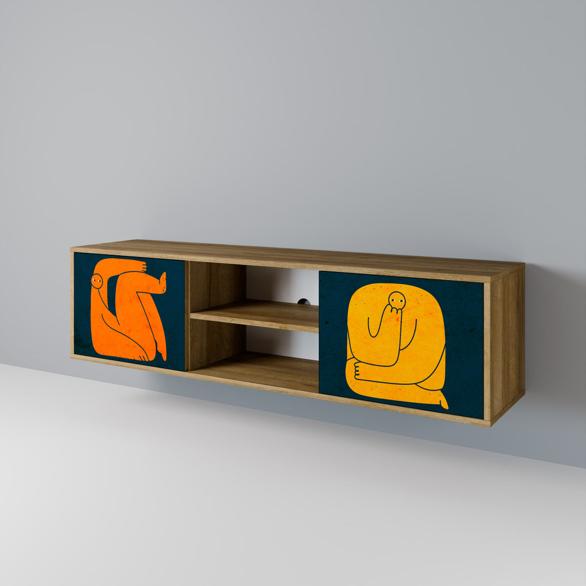 TOGETHER BUT SEPARATELY TV-bänk med två dörrar