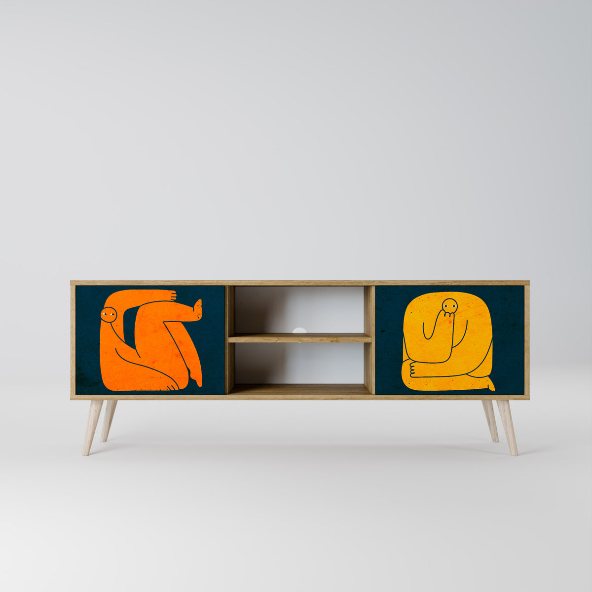 TOGETHER BUT SEPARATELY TV-bänk med två dörrar