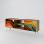 COLORFUL STRANDS 2-Door TV Stand in Oak Effect