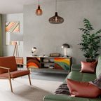 COLORFUL STRANDS 2-Door TV Stand in Oak Effect